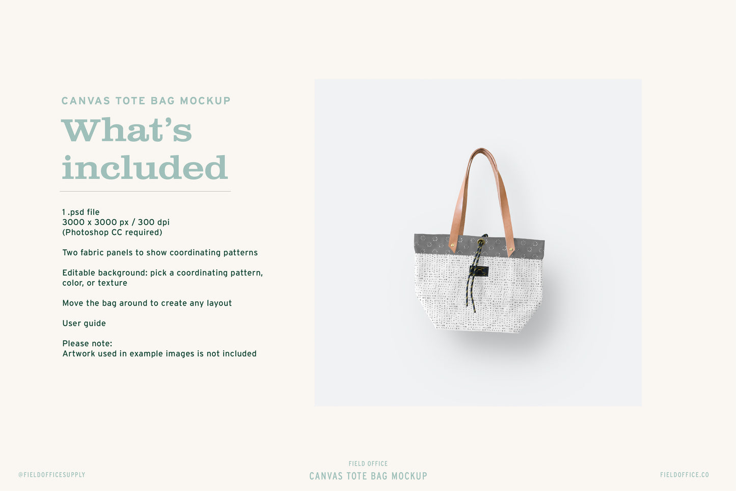 Canvas Tote Bag Mockup