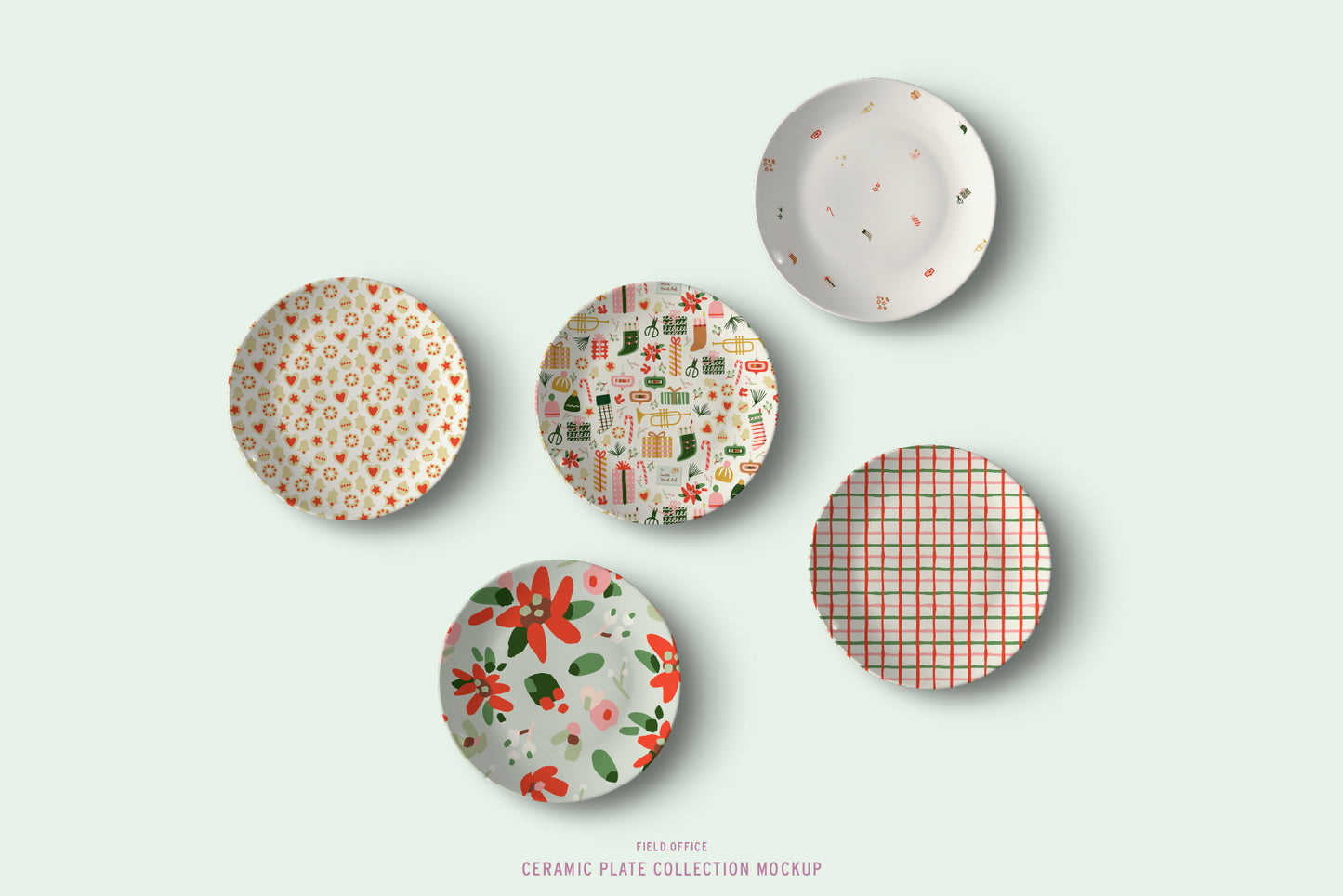 Ceramic Plate Collection Mockup