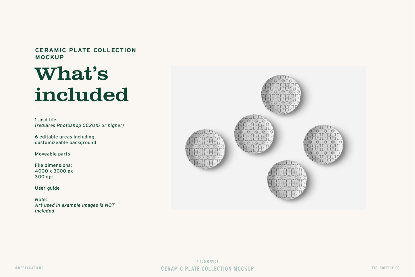 Ceramic Plate Collection Mockup