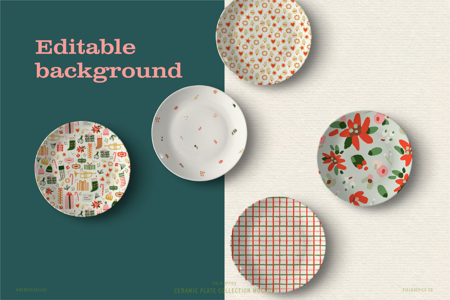 Ceramic Plate Collection Mockup