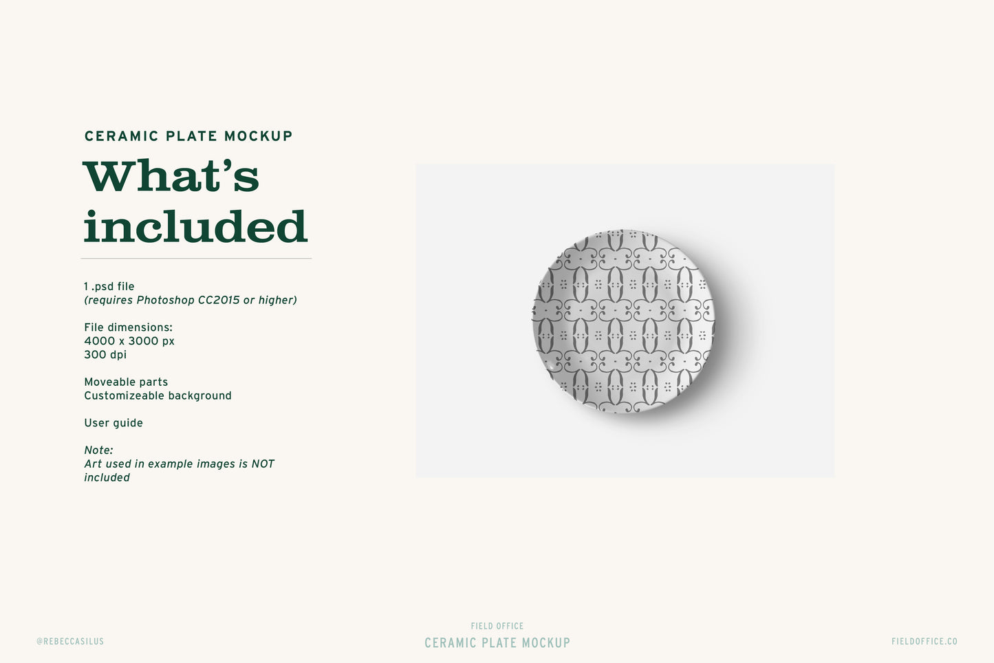 Ceramic Plate Mockup