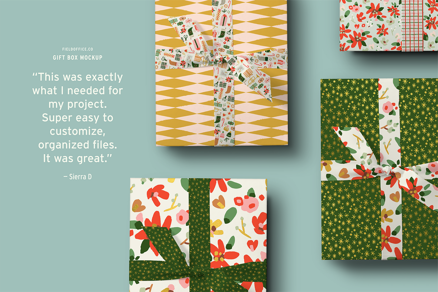 Gift wrap mockup by Field Office