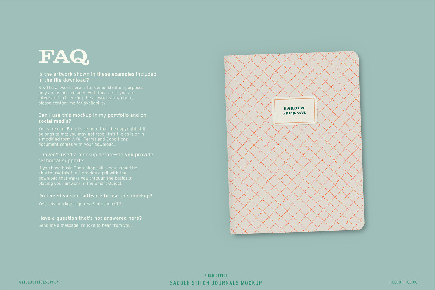 Saddle Stitch Notebook Mockup