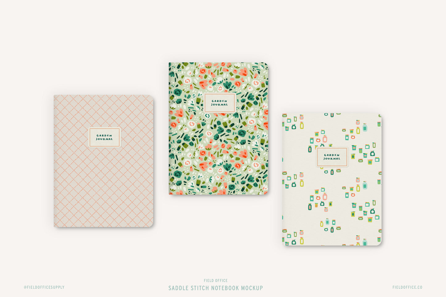 Saddle Stitch Notebook Mockup