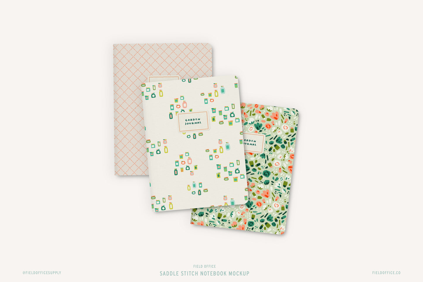 Saddle Stitch Notebook Mockup