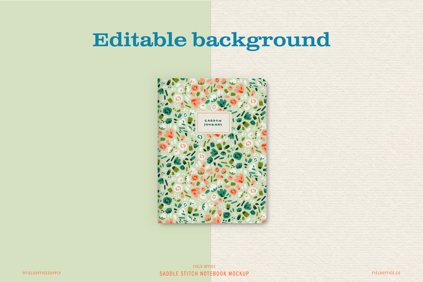Saddle Stitch Notebook Mockup
