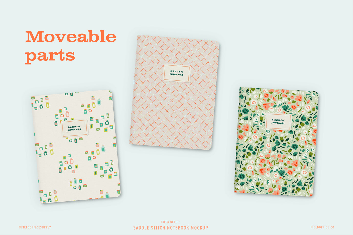 Saddle Stitch Notebook Mockup