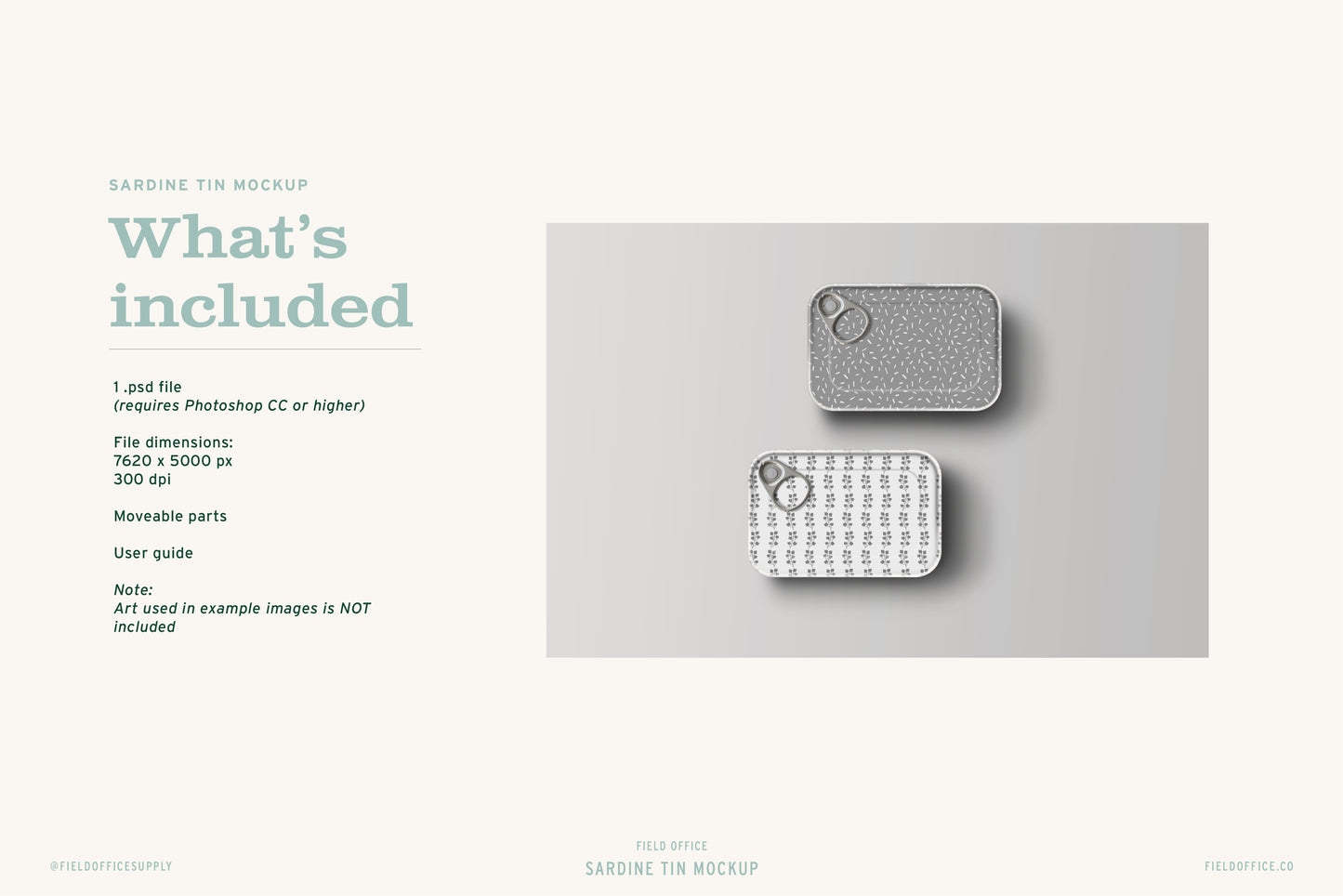 Sardine Tin Mockup