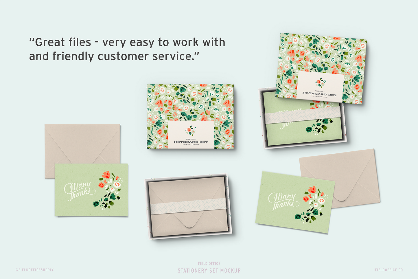 Stationery set mockup and scene creator by Field Office