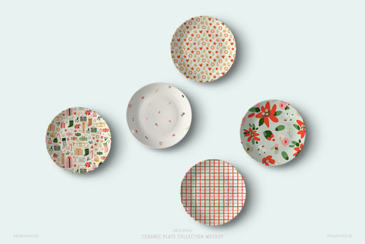 Ceramic Plate Collection Mockup