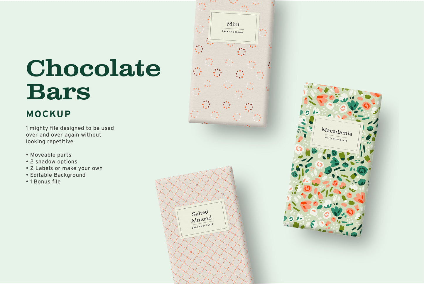 Chocolate Bars Mockup