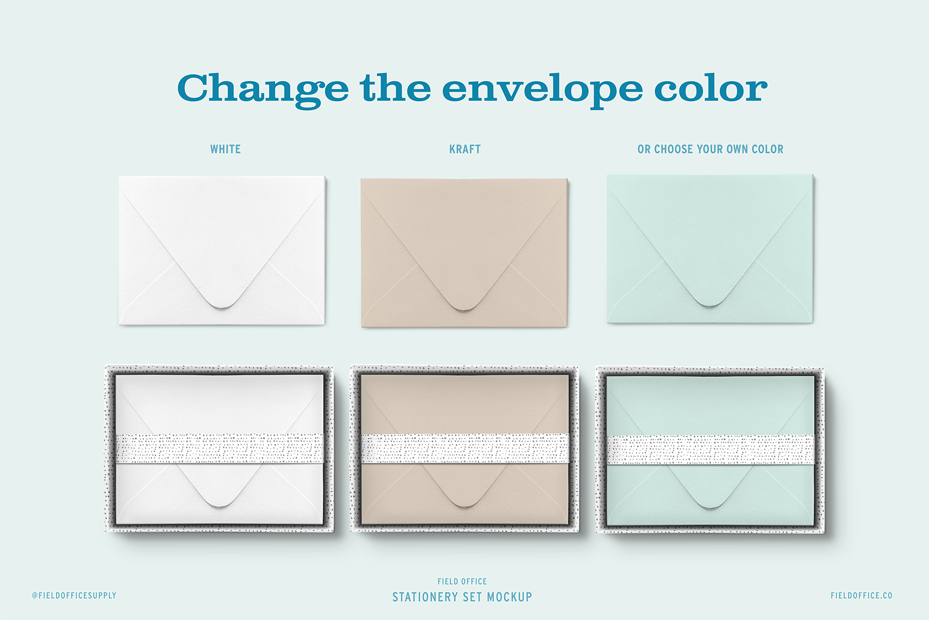 Greeting card envelope mockup by Field Office