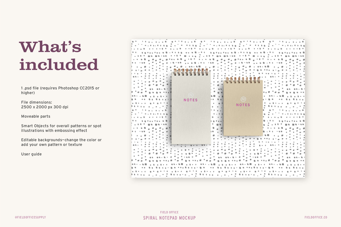 Spiral Notepads Mockup