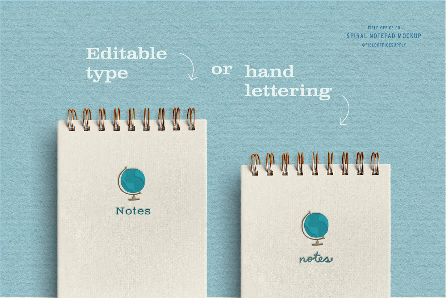 Spiral Notepads Mockup