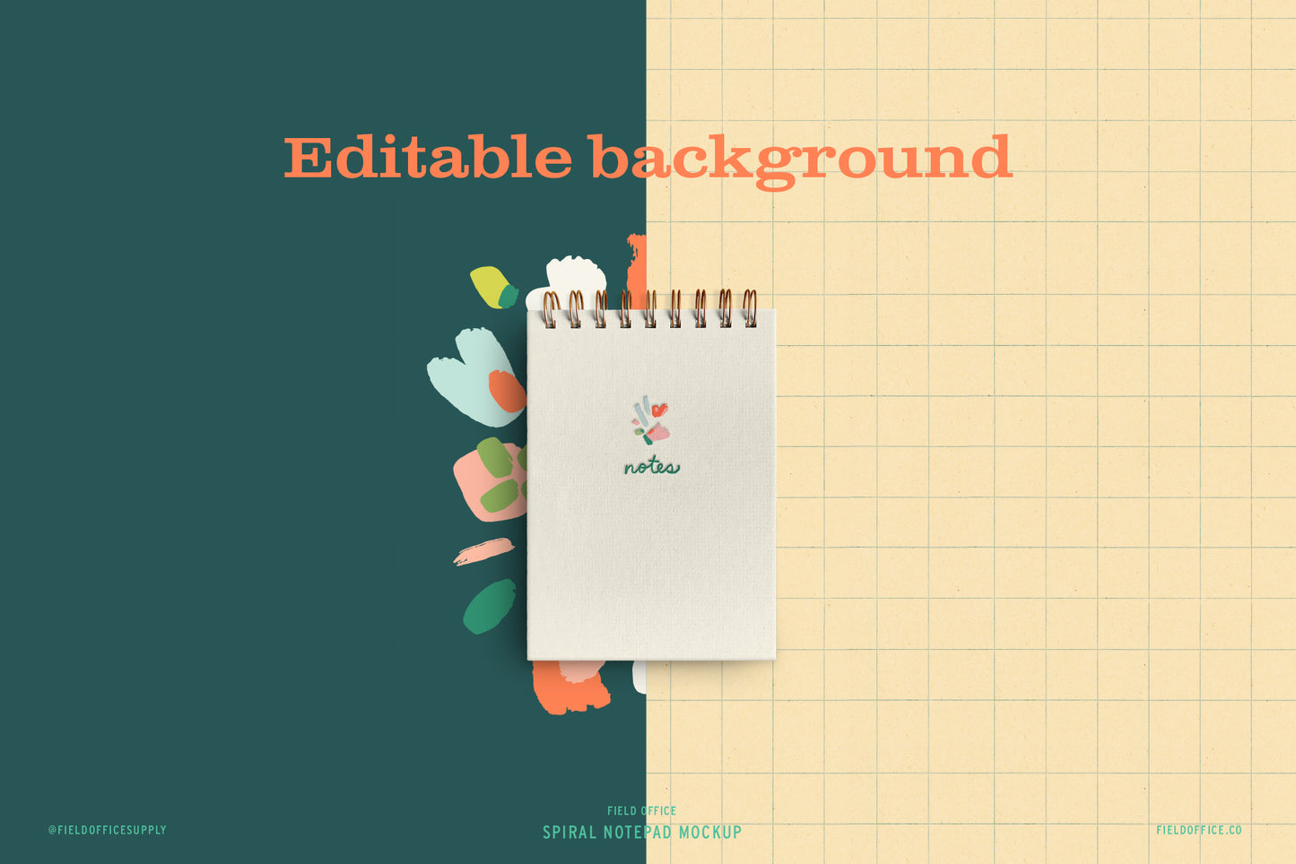 Spiral notepad mockup for surface pattern designers by Field Office