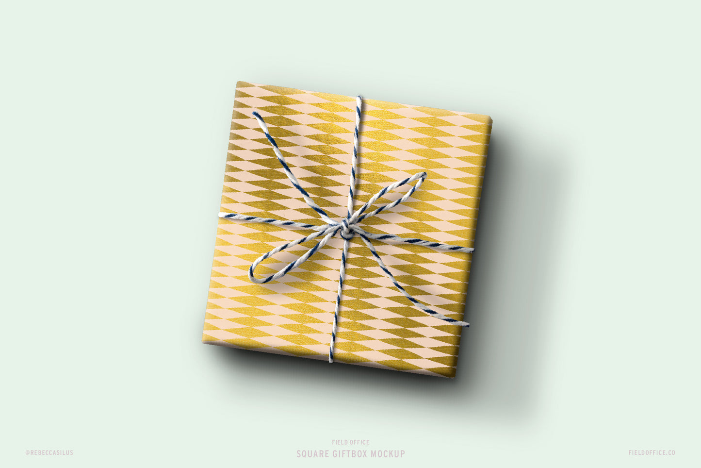 Square Gift Box Mockup