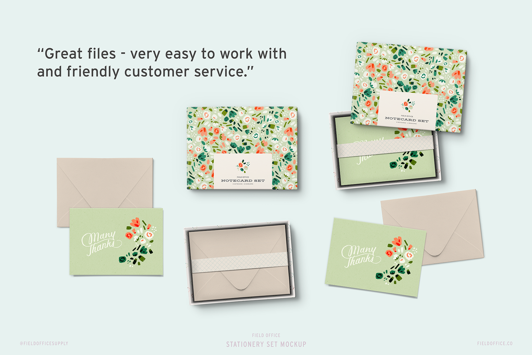 Stationery set mockup and scene creator by Field Office